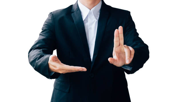istock business man show hand sign, digital online concept 654209992