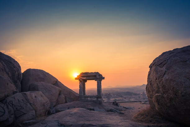 View at the Mahanavani Dibba, Hampi, Karnataka, India