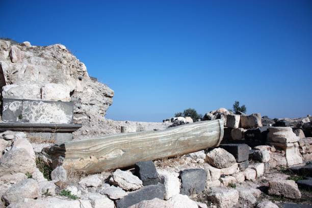 istock Ancient columns in Gadara Umm Qais in Jordan, Middle East 654231058