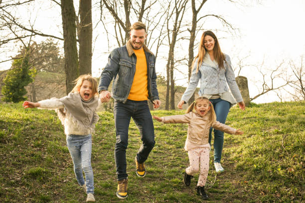 istock Happy family in the park. 654234752