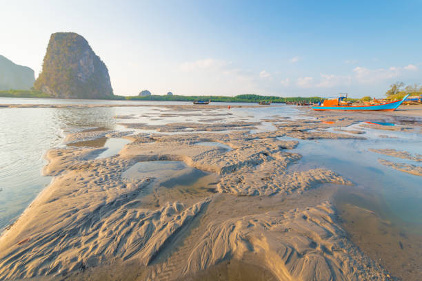 Panoramic sea view and coastline in asia