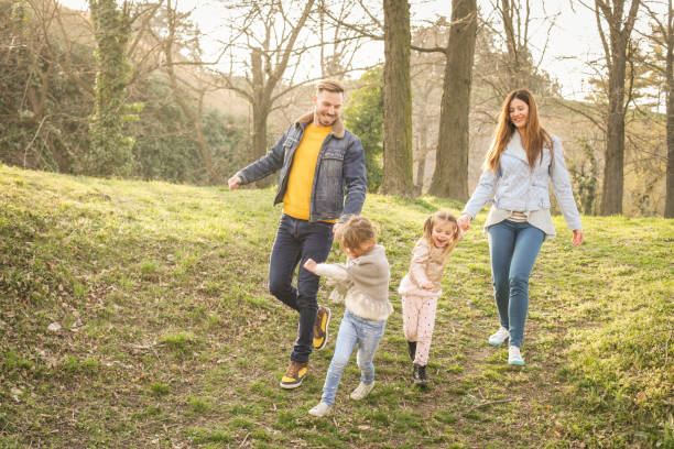 istock Happy family in the park. 654235046