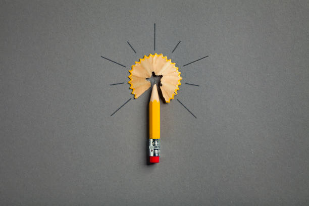 Pencil Light Bulb stock photo