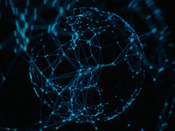 istock Abstract sphere geometry orb and polygonal lines and dots. Futuristic Technology (super high resolution) 654244466