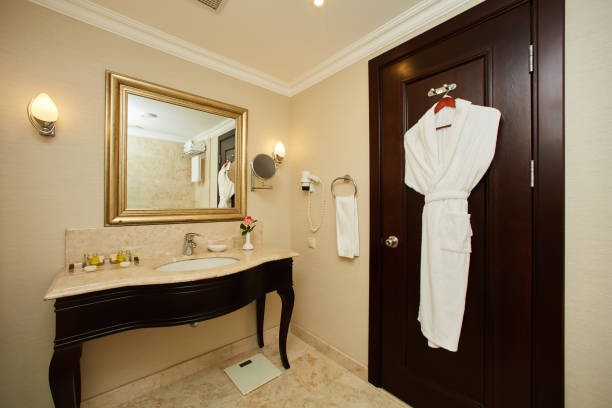 istock Interior of a hotel bathroom 654254008
