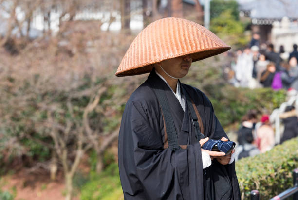 Japanese Monk at a park in Kyoto