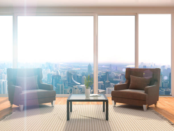 istock interior with chair. 3d illustration 654265112