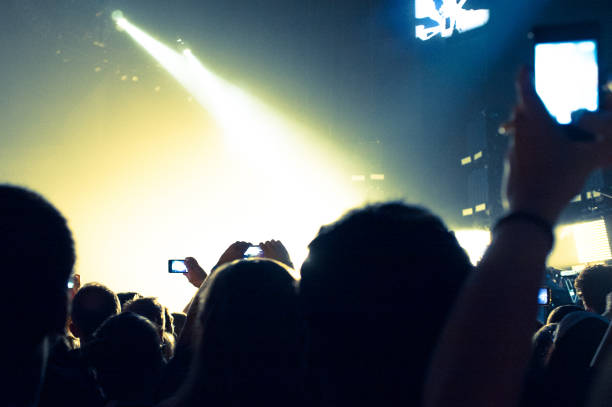 istock Taking picture with mobile phone at music concert 654277310