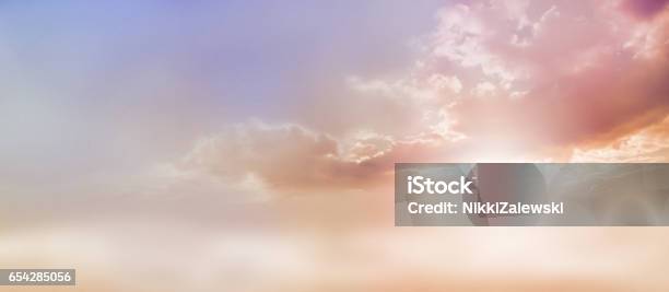 Dreamy Romantic Sky Scape Stock Photo - Download Image Now - Mindfulness, Sky, Peach