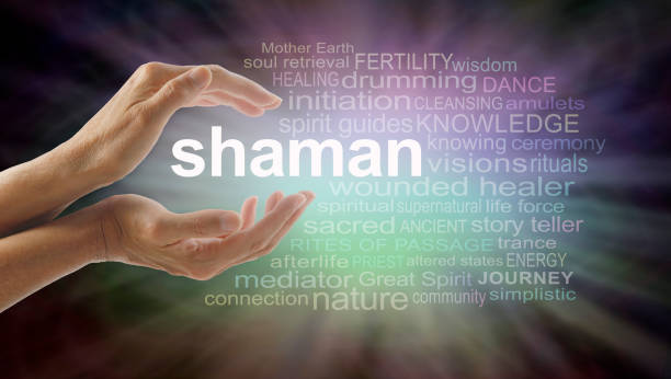 istock Shaman word cloud and healing hands 654288600