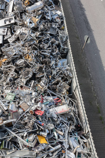 istock Heaps of Sorted Material in a Recycling Facility 654293496