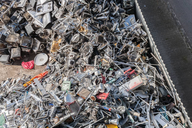 istock Heaps of Sorted Material in a Recycling Facility 654293504