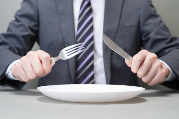 istock Japanese have a knife and fork in hand 654332596