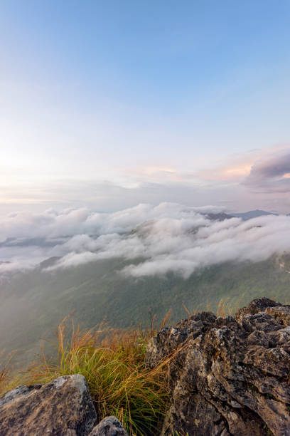 istock Nature in sunrise on mountain, Thailand 654341360