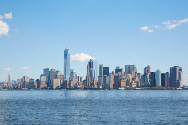 istock New York city skyline view in a clear day, blue sky 654341842