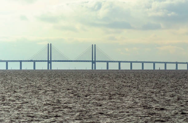 istock Oresund bridge between Sweden and Denmark. Malmo, Sweden March 07,2017. 654344078