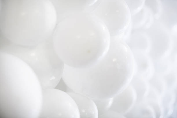 background of the many white balloons. white texture