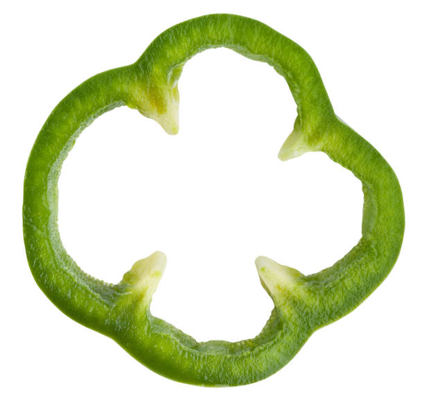 green bell peppers sliced green bell pepper isolated green bell pepper stock pictures, royalty-free photos & images