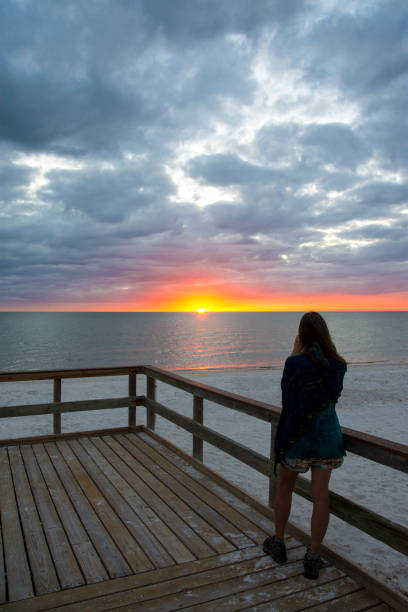 istock Gulf sunset fro the deck 654372808