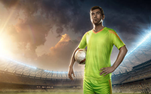 istock soccer player with a ball 654385926