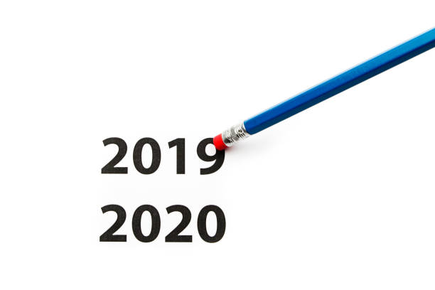 istock Eraser. New year is coming. Two thousand and twenty. 654385946