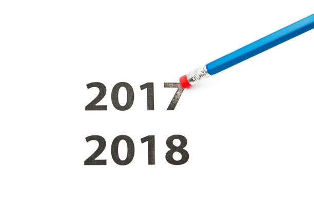 istock Eraser. New year is coming. Two thousand and eighteen. 654385966