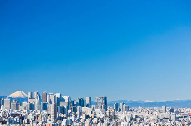 istock Tokyo Skyline with Clear Blue Sky 654401130