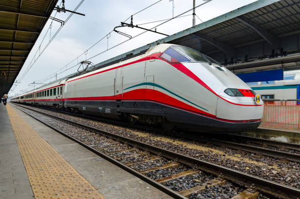 istock European fast train in Italy 654401968