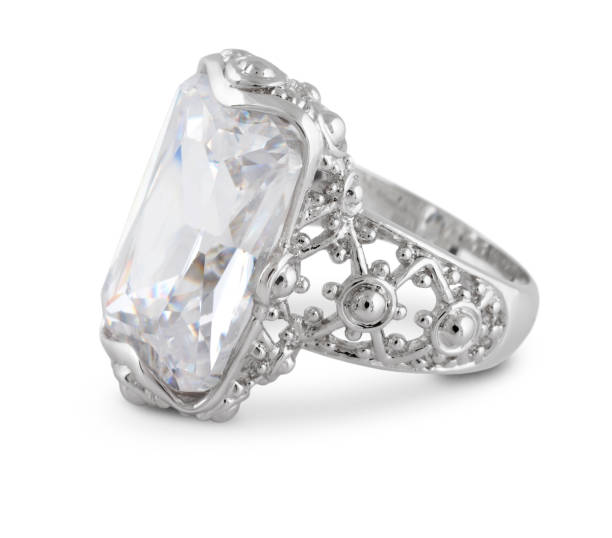 istock wintage jewelry ring isolated on white 654404824