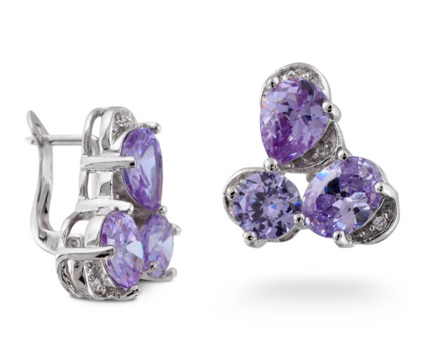 istock earrings with blue gemstones isolated on white 654404912