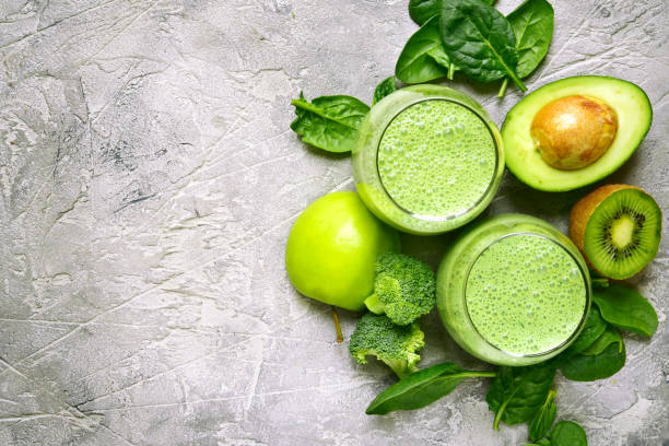 istock Green smoothie with avocado,broccoli,spinach,kiwi and apple 654412008