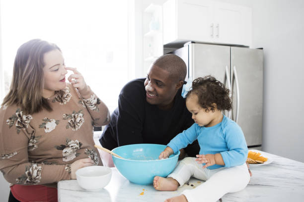 istock Bi-Racial Family at Home 654424938