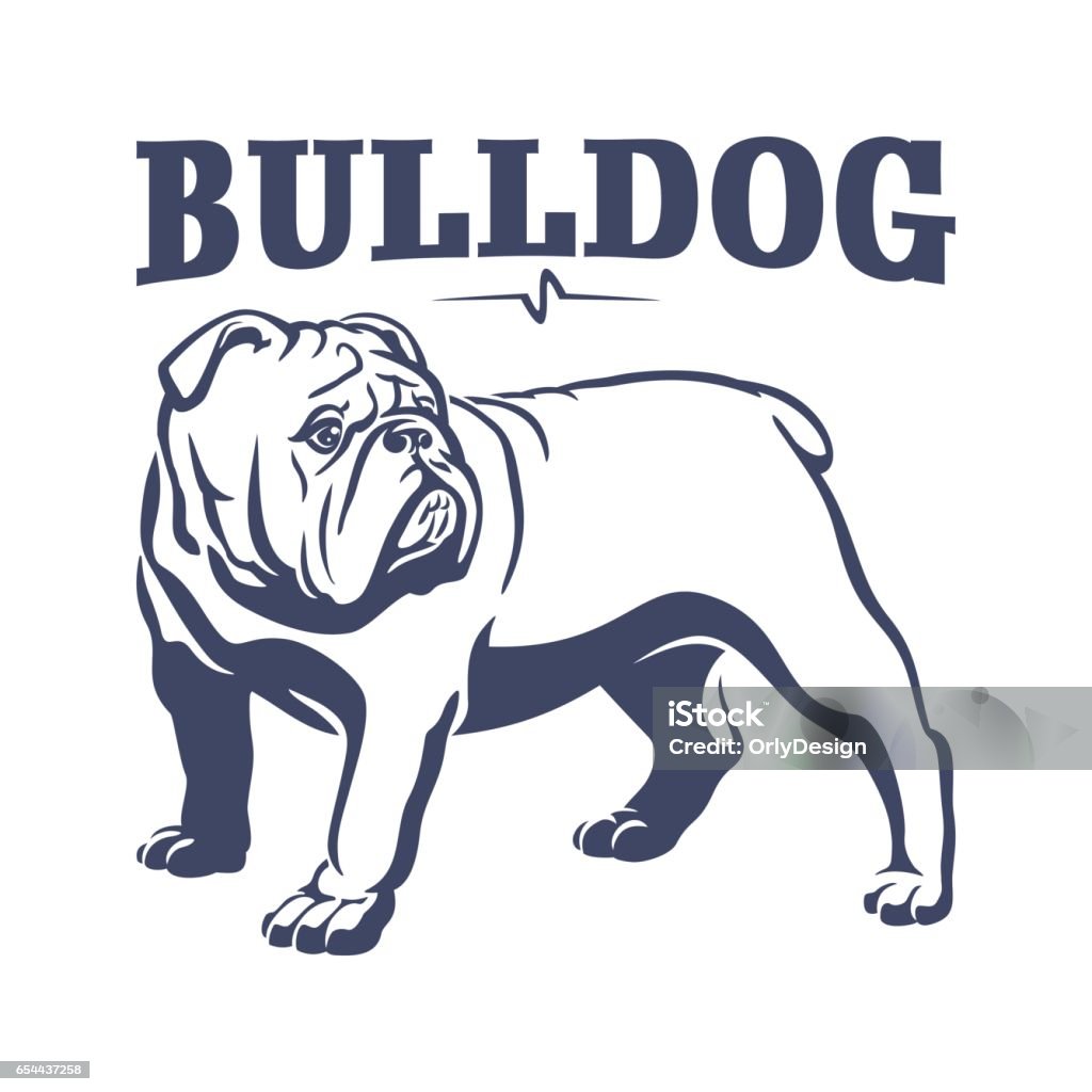 British bulldog mascot emblem illustration British bulldog mascot emblem. Dog vector illustration Bulldog stock vector