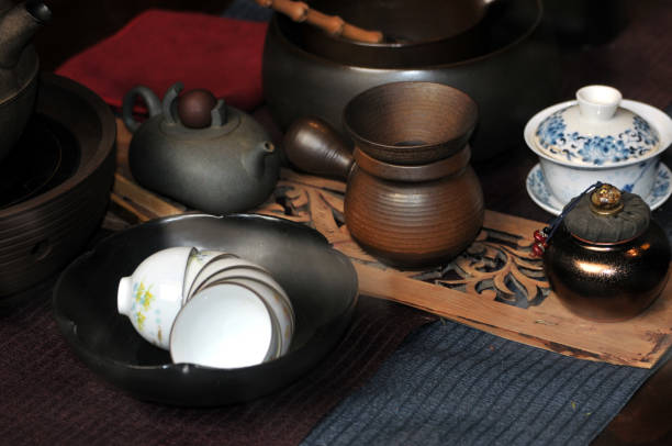 istock Traditional Chinese Tea Pot Set 654446304