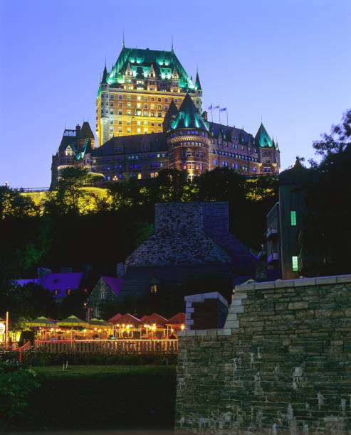 istock Chateau Frontenac in old Quebec city in summer night 654455466
