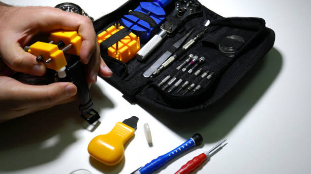 istock Removing watch battery cover 654477318