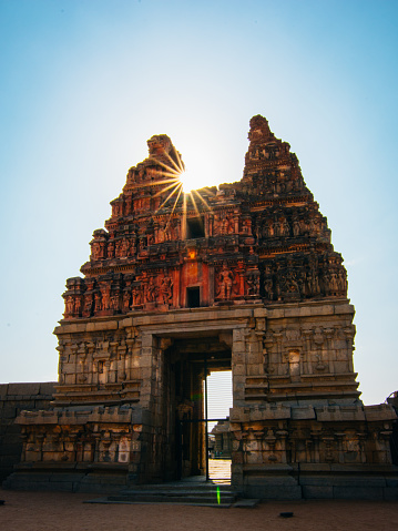 Ancient Ruined Temple Arch At Hampi, Karnataka