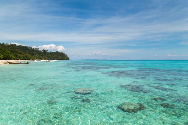 istock Rok island seascape at Krabi, Thailand 654484726