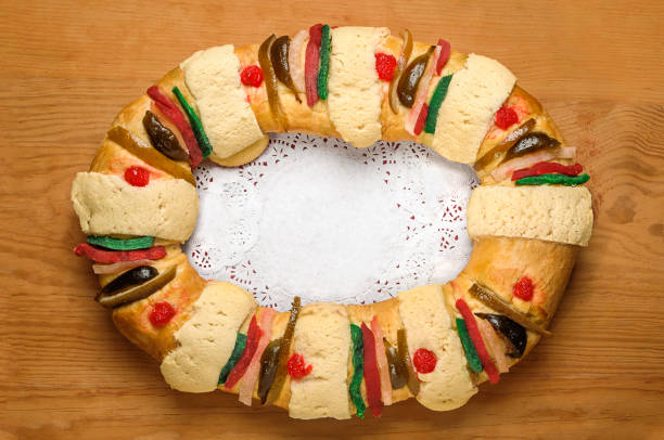 istock Epiphany cake, Kings cake, Roscon de reyes or Rosca de reyes 654497642