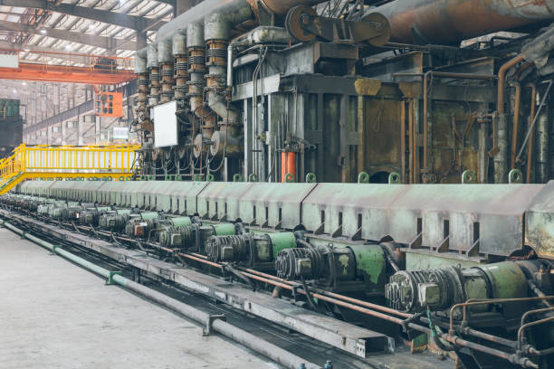 istock interior view of a steel factory 654536092