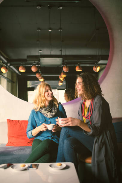 istock Female friends in cafe 654544918