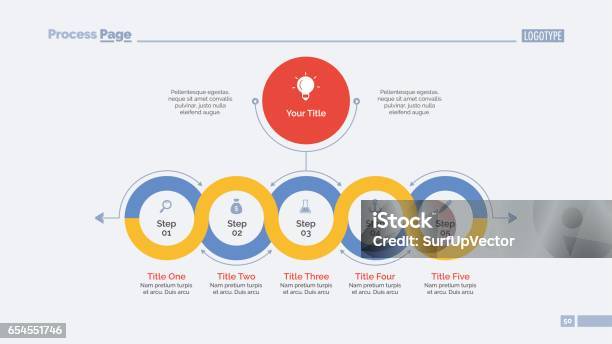 Task Process Circle Circle Process Chart Slide Template Stock Illustration - Download Image ...