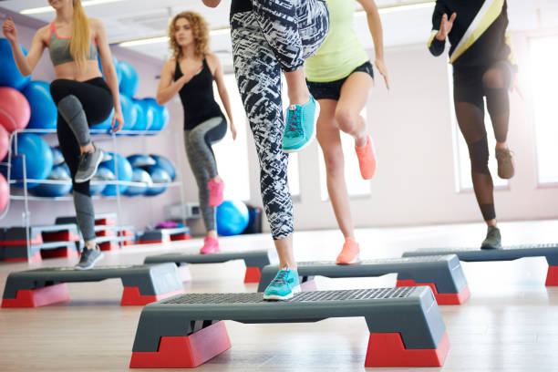 istock Stepping is great exercise for your leg parts 654556244