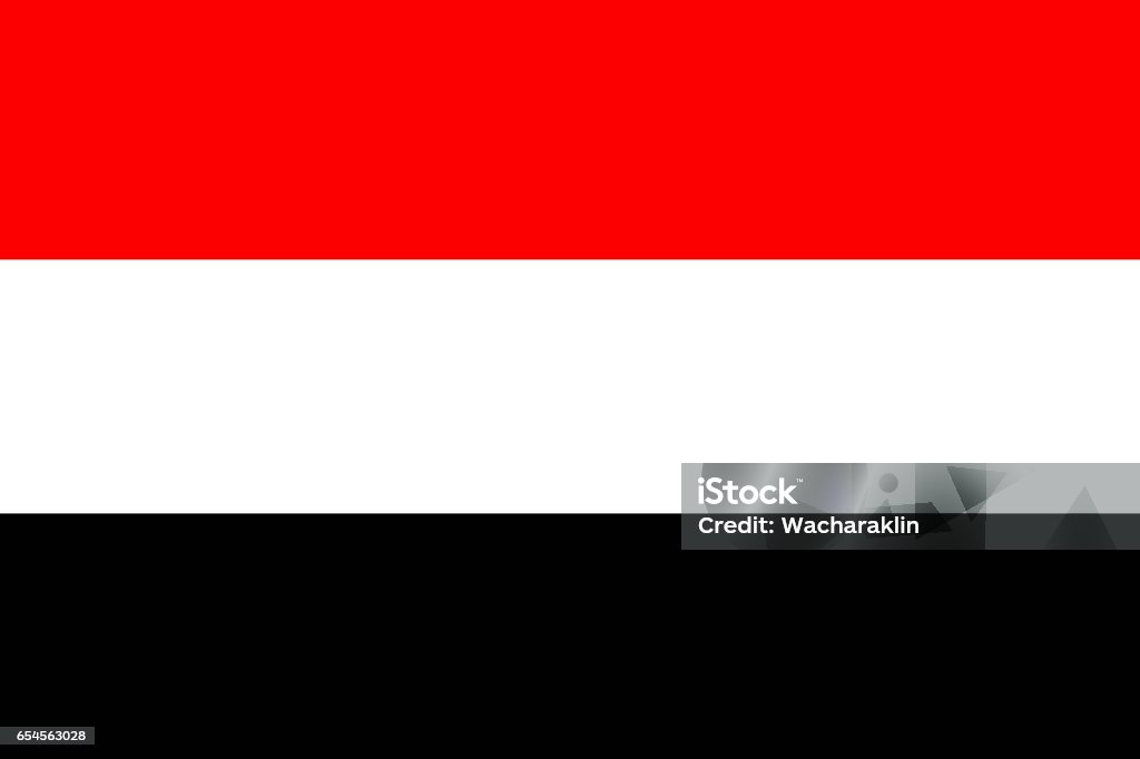 Yemen national flag 3D illustration symbol All Middle Eastern Flags stock illustration