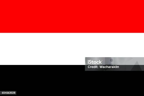 Yemen National Flag 3d Illustration Symbol Stock Illustration - Download Image Now - All Middle Eastern Flags, Asia, Backgrounds