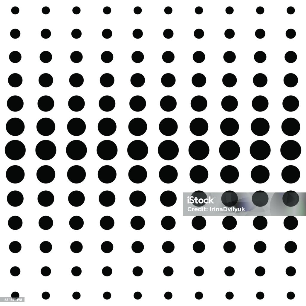 Vektor-Rasterpunkte. Schwarze Punkte auf weißem Hintergrund. - Lizenzfrei Gepunktete Linie Vektorgrafik