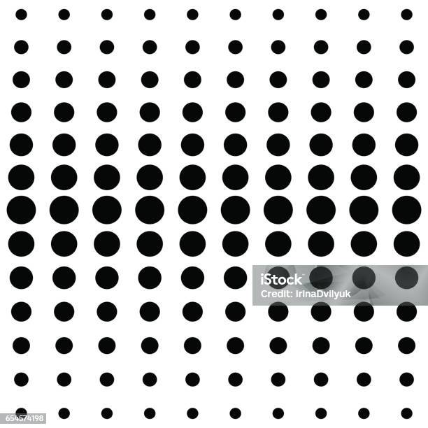 Vektorrasterpunkte Schwarze Punkte Auf Weißem Hintergrund Stock Vektor Art und mehr Bilder von Gepunktete Linie