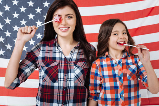 istock Happy lively sisters having fun in the studio 654581838