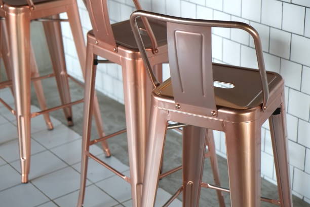 bronze chair in cafe mood