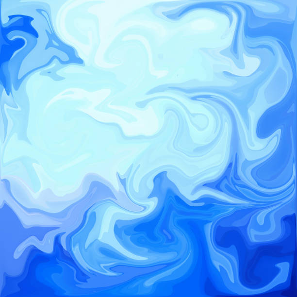 istock Blue Digital Acrylic Color Swirl Or Similar Marble Twist 654587520